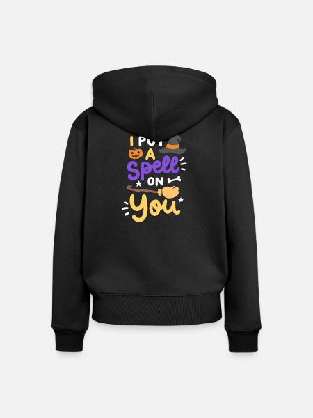 Hexen Halloweenkostüm - Frauen Premium Bio Zip Hoodie - Schwarz