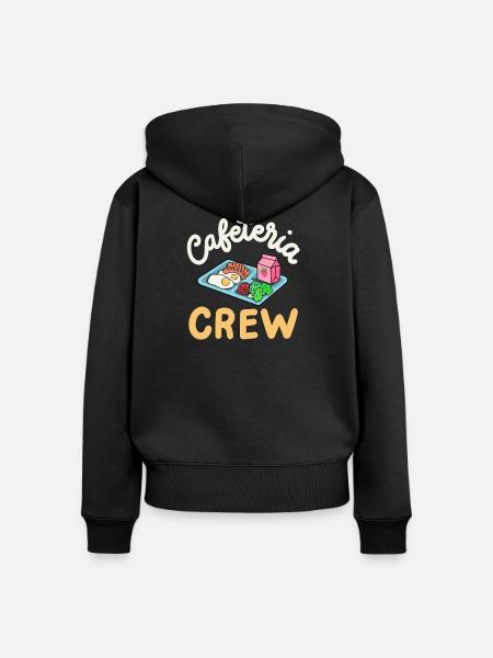 Cafeteria-Crew Schulkantine - Frauen Premium Bio Zip Hoodie - Schwarz