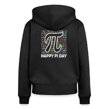 Bonne Journée Pi Enfants Professeurs de Mathématiques Professeur Étudiant - Sweat à capuche zippé Premium bio Femme - noir - Dos - Julia (174cm)