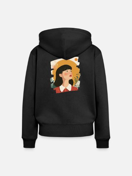 Relax Meditation Selfcare Me-Time - Frauen Premium Bio Zip Hoodie - Schwarz
