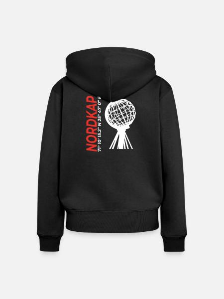Nordkap - Frauen Premium Bio Zip Hoodie - Schwarz
