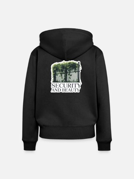 Bewachtes Gartenzaun-Design - Frauen Premium Bio Zip Hoodie - Schwarz