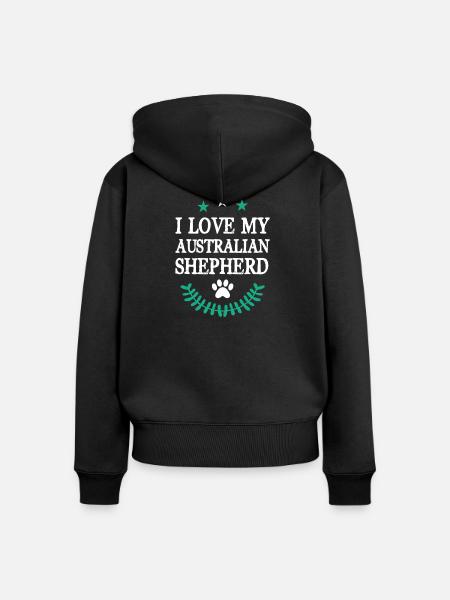 AUSTRALIAN SHEPHERD - Frauen Premium Bio Zip Hoodie - Schwarz