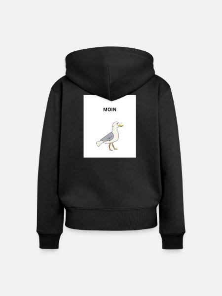 MOIN - Frauen Premium Bio Zip Hoodie - Schwarz