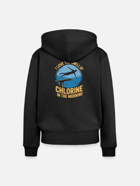 Kunstspringen Turmspringer Sprungbrett - Frauen Premium Bio Zip Hoodie - Schwarz