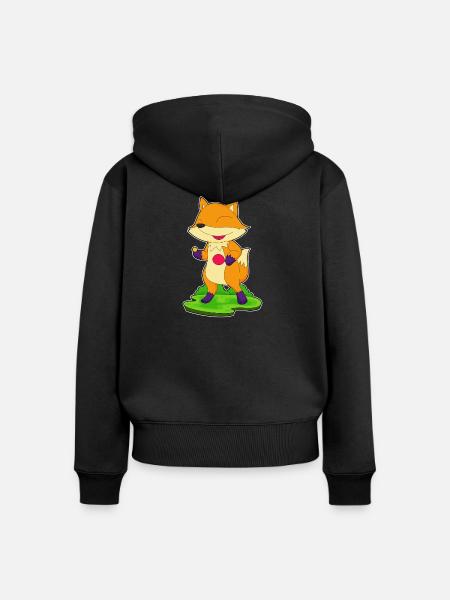 Fuchs Tischtennis Tischtennisschläger - Frauen Premium Bio Zip Hoodie - Schwarz