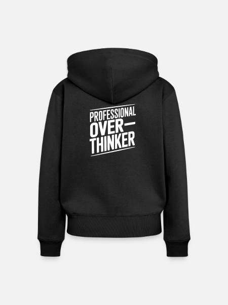 Professioneller Überdenker - Frauen Premium Bio Zip Hoodie - Schwarz