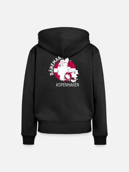 Kopenhagen - Frauen Premium Bio Zip Hoodie - Schwarz
