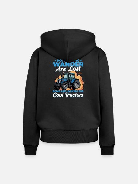 Tractor Kids Farm Lifestyle - Frauen Premium Bio Zip Hoodie - Schwarz