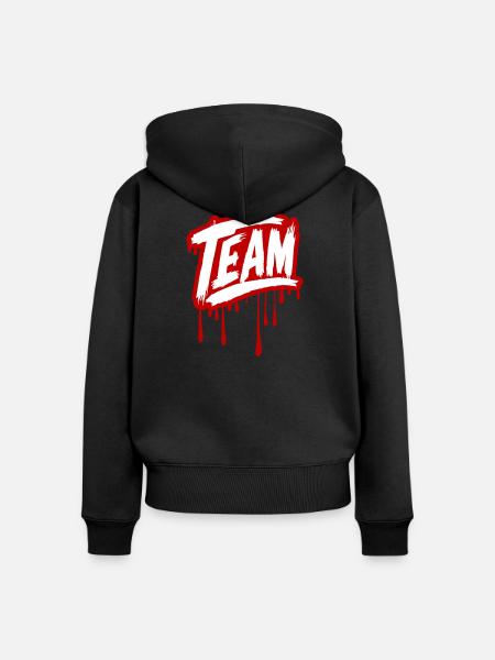 Team Graffiti - Frauen Premium Bio Zip Hoodie - Schwarz