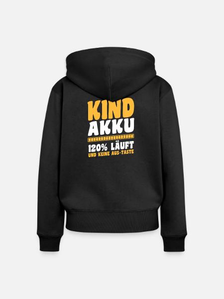 Mutter Team Mama - Frauen Premium Bio Zip Hoodie - Schwarz
