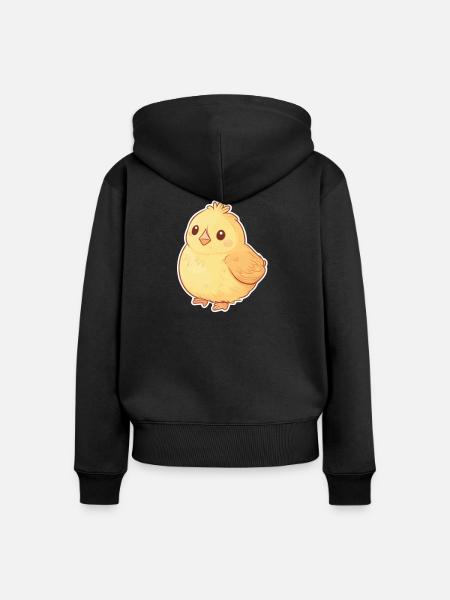 Küken - Frauen Premium Bio Zip Hoodie - Schwarz