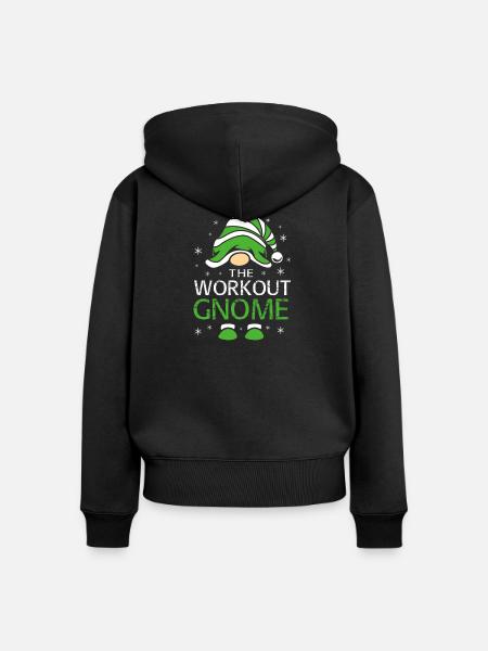 Gnom - Frauen Premium Bio Zip Hoodie - Schwarz