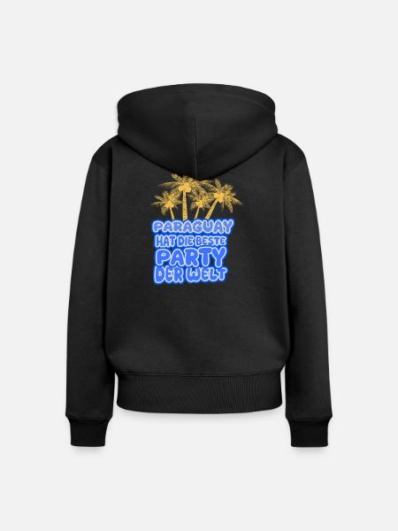 Paraguay als Urlaub - Frauen Premium Bio Zip Hoodie - Schwarz