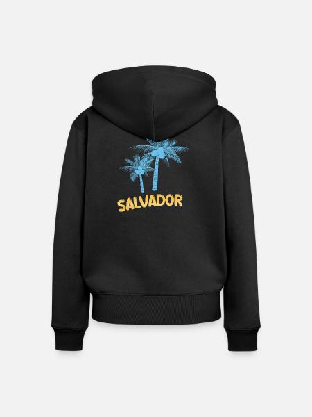 Salvador - Frauen Premium Bio Zip Hoodie - Schwarz