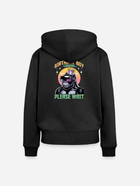 Birthday Gamer VR - Frauen Premium Bio Zip Hoodie - Schwarz