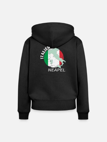Neapel - Frauen Premium Bio Zip Hoodie - Schwarz