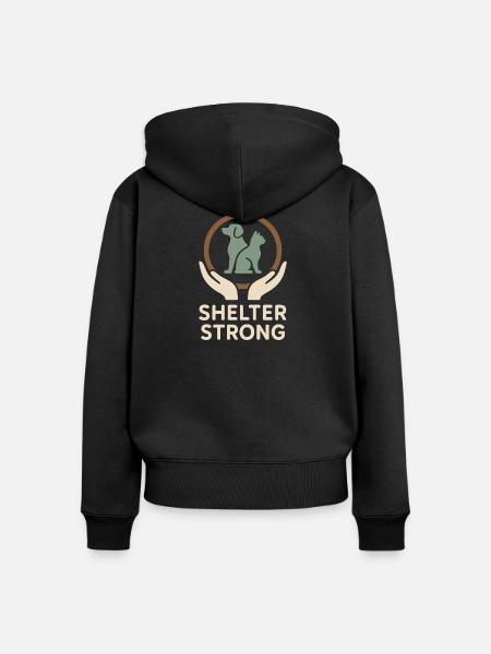 Tierheimmitarbeiter, Tierrettungs-freiwilliger - Frauen Premium Bio Zip Hoodie - Schwarz