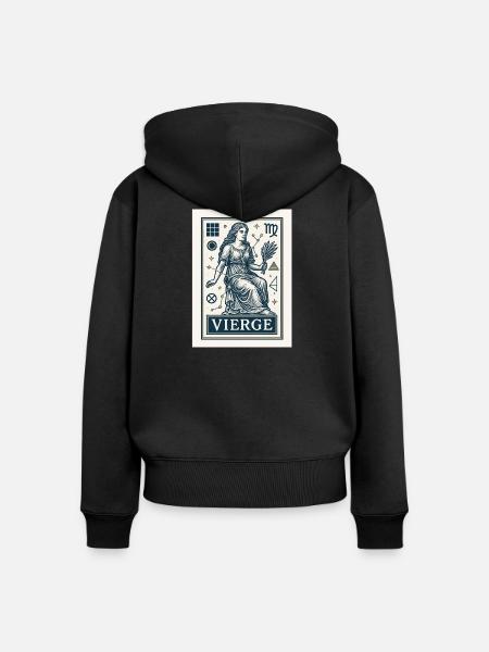 Jungfrau Sternzeichen - Astrologie - Frauen Premium Bio Zip Hoodie - Schwarz