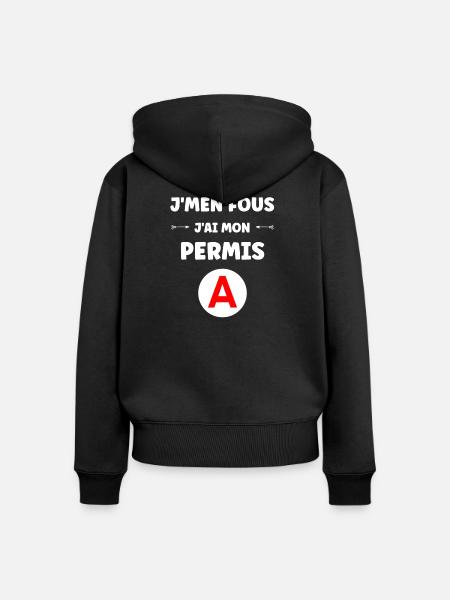 Führerschein-Humor - Frauen Premium Bio Zip Hoodie - Schwarz