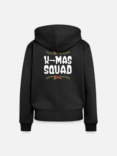 X-Mas Squad - Frauen Premium Bio Zip Hoodie - Schwarz