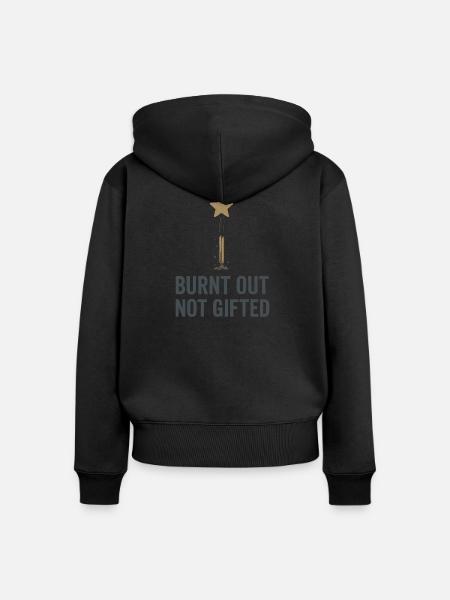 Hochbegabter Burnout-absolvent Mit Akademischem - Frauen Premium Bio Zip Hoodie - Schwarz