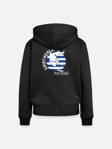 Patras - Frauen Premium Bio Zip Hoodie - Schwarz
