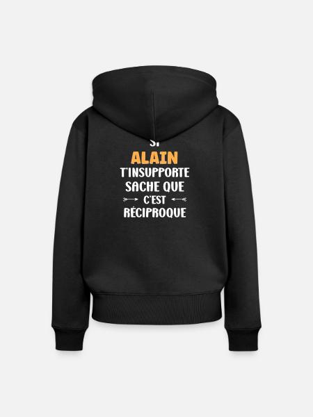 Reciproque Alain T'insupporte - Frauen Premium Bio Zip Hoodie - Schwarz