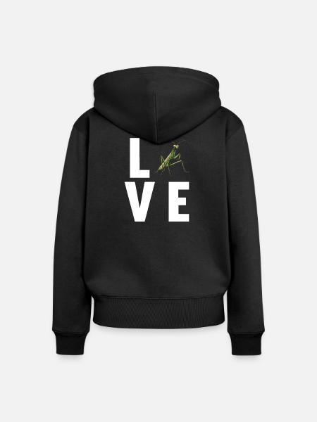 Gottesanbeterinnen Gottesanbeterin - Frauen Premium Bio Zip Hoodie - Schwarz