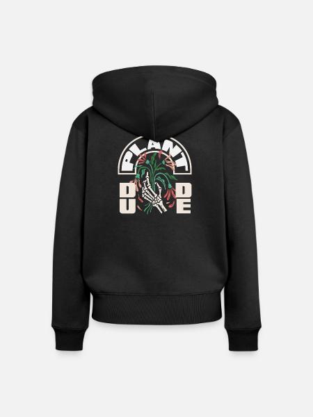 Garten- Und Pflanzenliebhaber Geschenke - Frauen Premium Bio Zip Hoodie - Schwarz