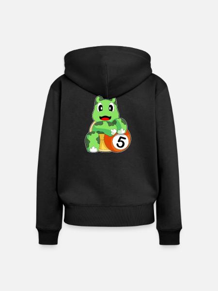 Schildkröte Billiard Queue Sport - Frauen Premium Bio Zip Hoodie - Schwarz