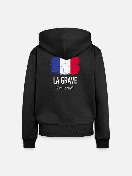 La Grave - Frauen Premium Bio Zip Hoodie - Schwarz