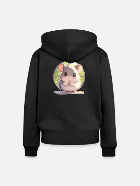 Ratten Ratte - Frauen Premium Bio Zip Hoodie - Schwarz