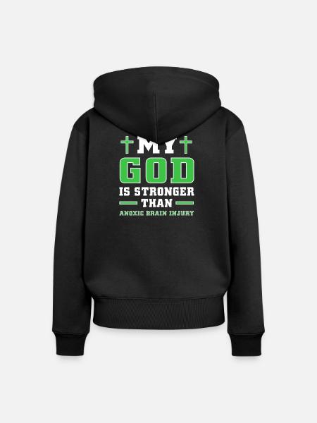 Schlaganfall Gehirnverletzung - Frauen Premium Bio Zip Hoodie - Schwarz