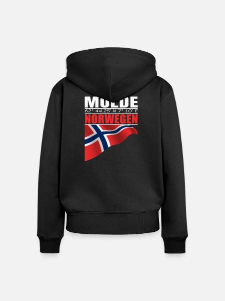 Molde - Frauen Premium Bio Zip Hoodie - Schwarz