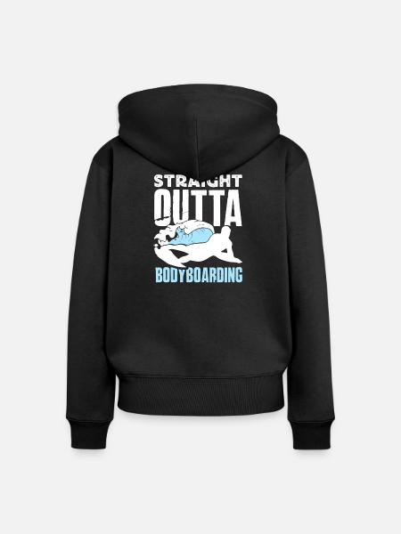 Surfen Surfboarder Bodyboarder - Frauen Premium Bio Zip Hoodie - Schwarz