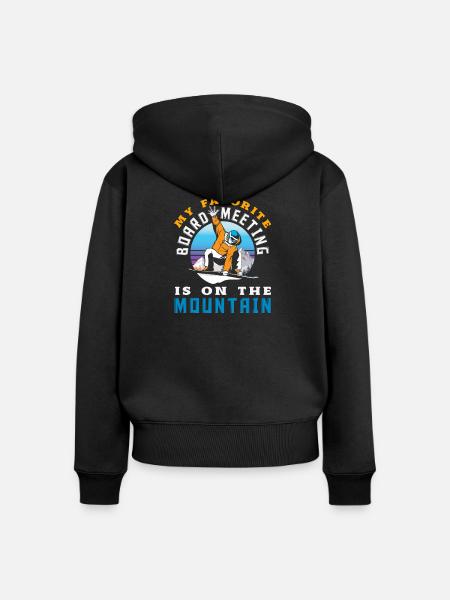 Snowboarden Snowboardtreffen Sessellift - Frauen Premium Bio Zip Hoodie - Schwarz