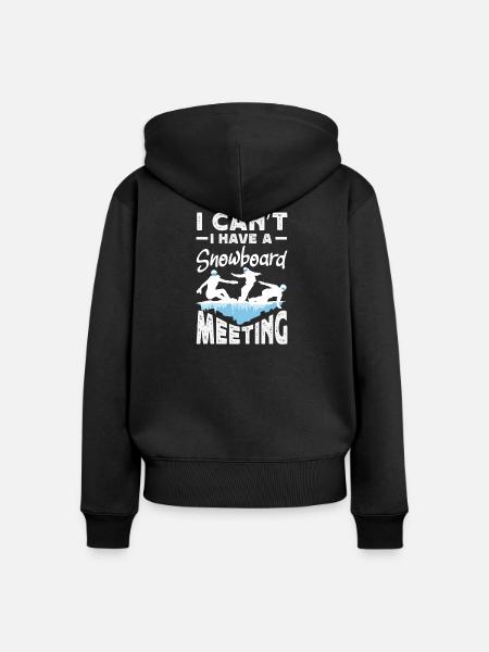 Snowboarden Snowboardtreffen Sessellift - Frauen Premium Bio Zip Hoodie - Schwarz