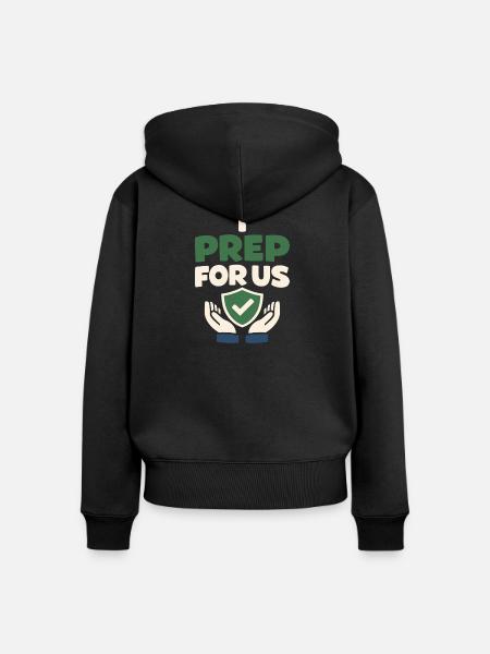 Familienvorsorge Notfallplaner Prepper - Frauen Premium Bio Zip Hoodie - Schwarz