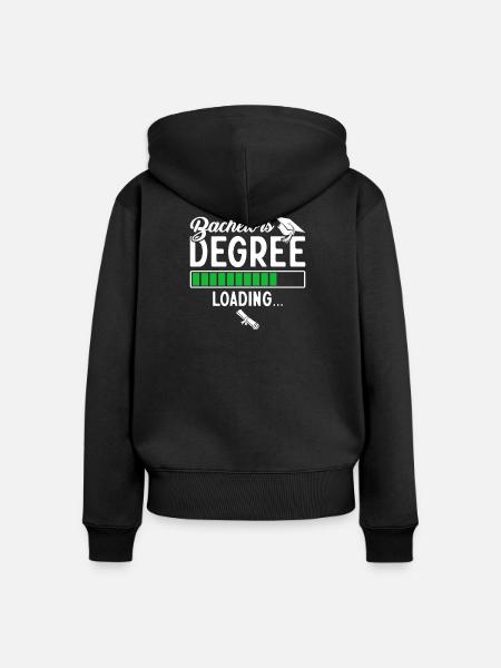 Bachelor-Abschluss-Laden - Frauen Premium Bio Zip Hoodie - Schwarz