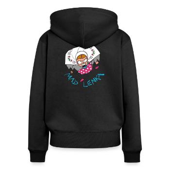 MADLENKA - DS - Women's Premium Organic Zip Hoodie - black - Back - Julia (174cm)