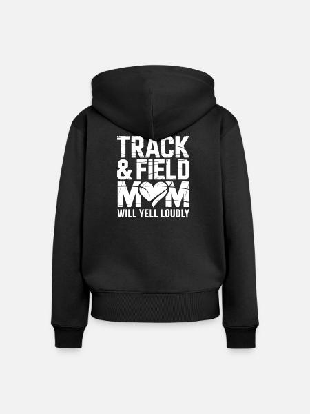 Leichtathletik Sprüche Leichtathletik Geschenk - Frauen Premium Bio Zip Hoodie - Schwarz