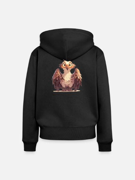 Geier - Frauen Premium Bio Zip Hoodie - Schwarz