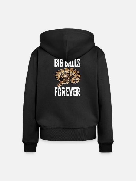 Königspython Schlangen Liebhaber Terrarium Python - Frauen Premium Bio Zip Hoodie - Schwarz