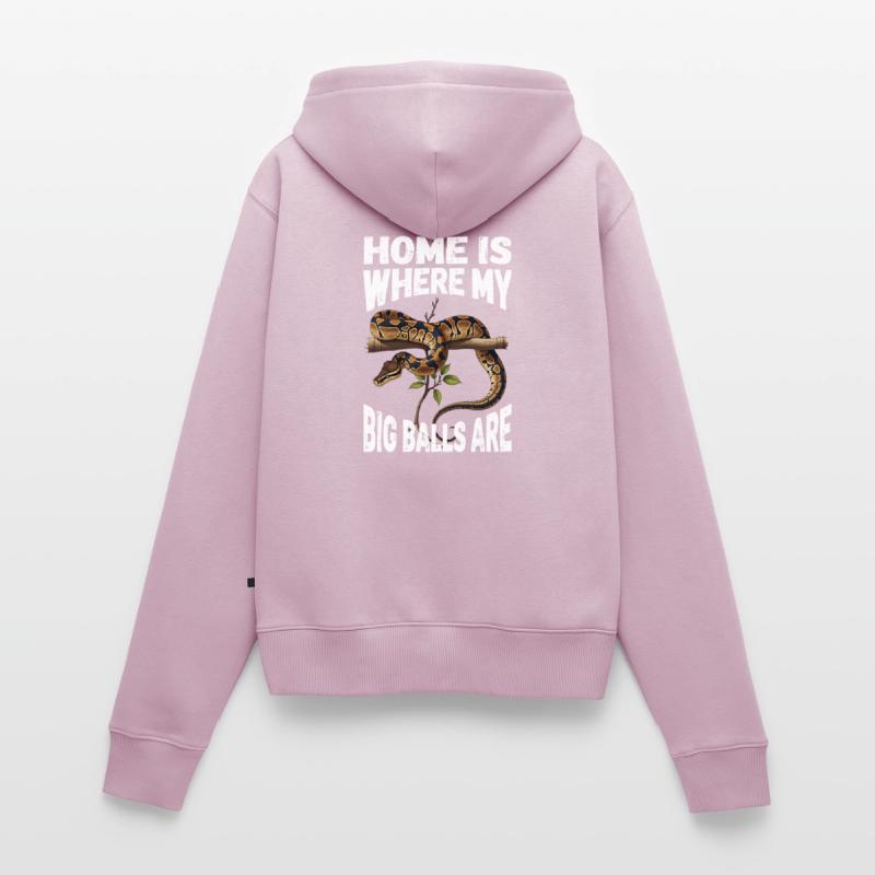 Python roi Serpents Amateurs de terrarium Python Sweat à capuche zippé Premium bio Femme