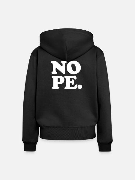 Ich sage NEIN. - Frauen Premium Bio Zip Hoodie - Schwarz