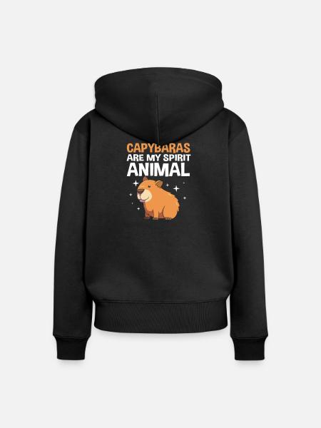 Capybara Capibara - Frauen Premium Bio Zip Hoodie - Schwarz