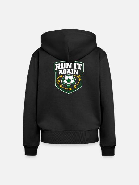 Fußballtraining Jugend-sport-trainer - Frauen Premium Bio Zip Hoodie - Schwarz