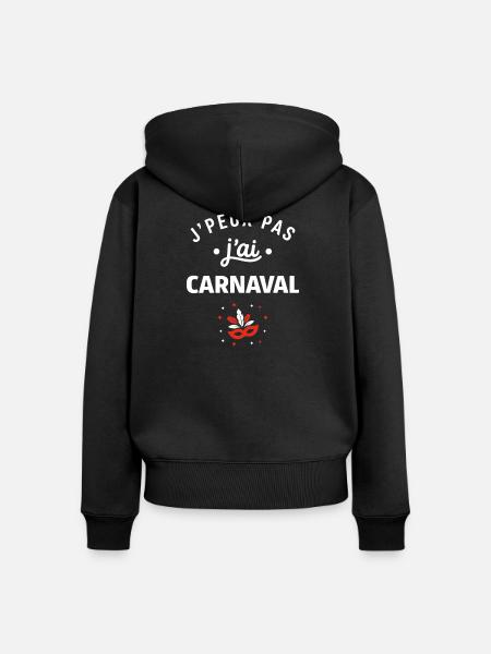 Karneval - Frauen Premium Bio Zip Hoodie - Schwarz