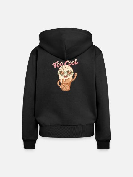 Super Eis - Frauen Premium Bio Zip Hoodie - Schwarz